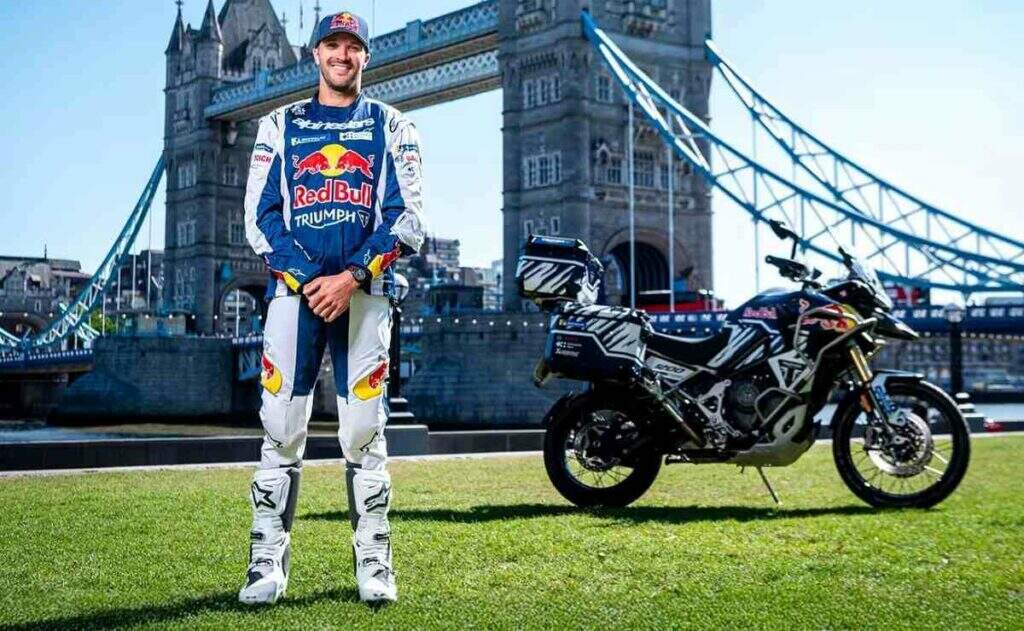 Triumph Tiger 1200 Rally Explorer e Sam Sunderland tentarão recorde mundial de volta ao mundo